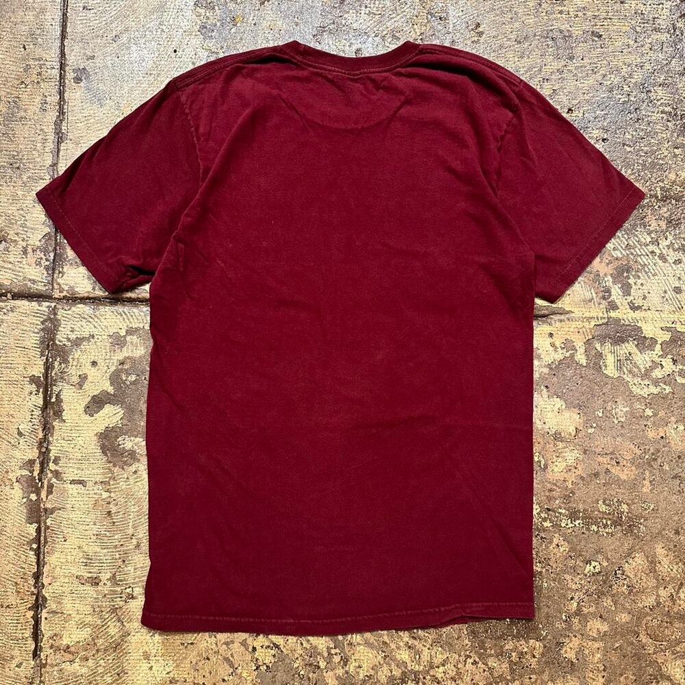 Stussy Burgundy Dinosaur Tee View 2